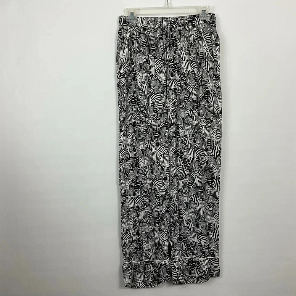 Banana Republic Zebra Print‎ Satin Pajama Pants Size XS